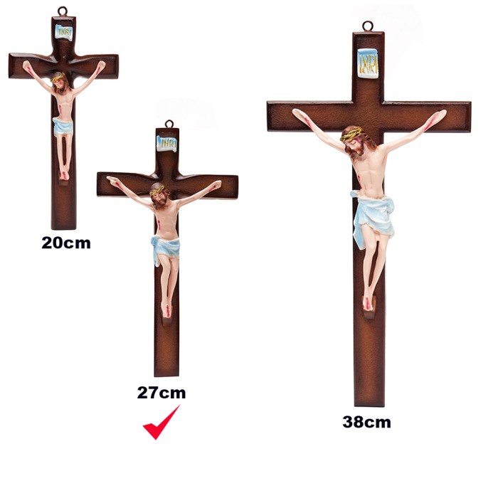 

Nemodorry Pajangan Salib Dinding Gantung Katolik Fiber Bunga Warna Sgk 27Cm