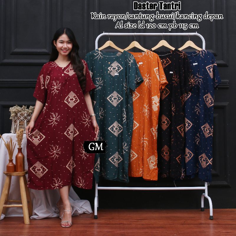 Daster jumbo busui kain rayon adem enak di pakai