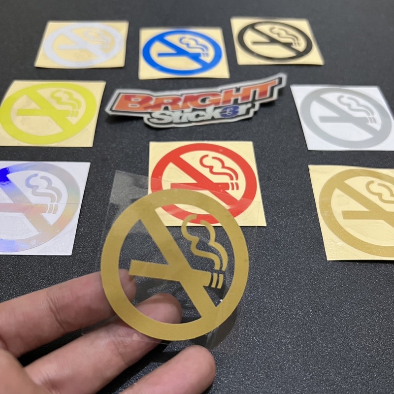 STICKER DILARANG MEROKOK Stiker NO SMOKING Cutting