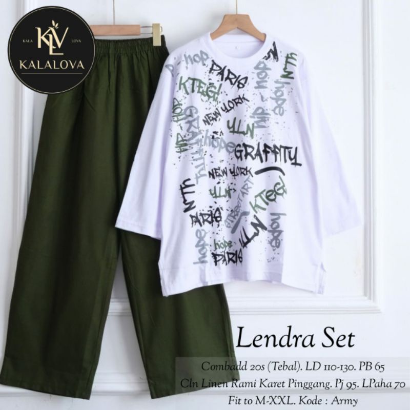 Baju setelan wanita lendra set by kalalova