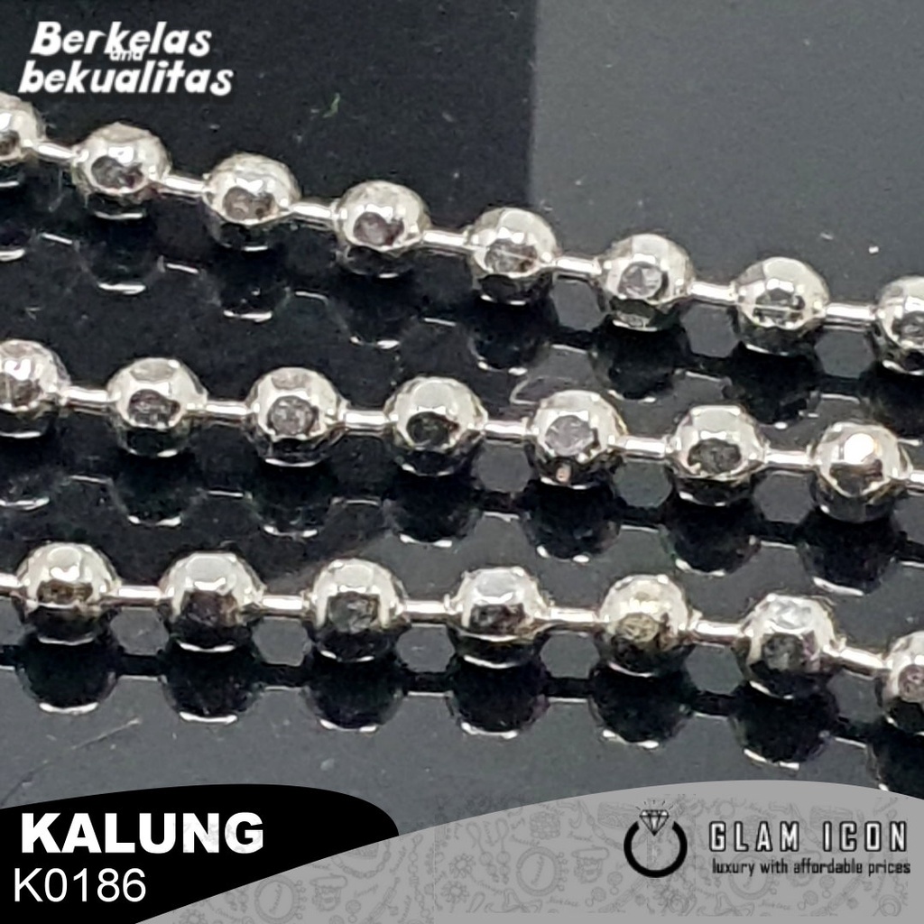 Rantai Kalung motif biji lada kecil 60cm K0186