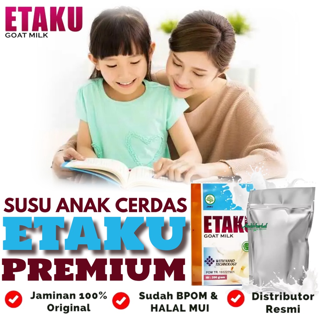 

COD - Susu Otak Anak Cerdas - Susu Kecerdasan Otak Anak, Penambah Daya Ingat, Susu Tumbuh Kembang anak Autisme - Susu Kambing Etawa Bubuk Etaku Goat Milk