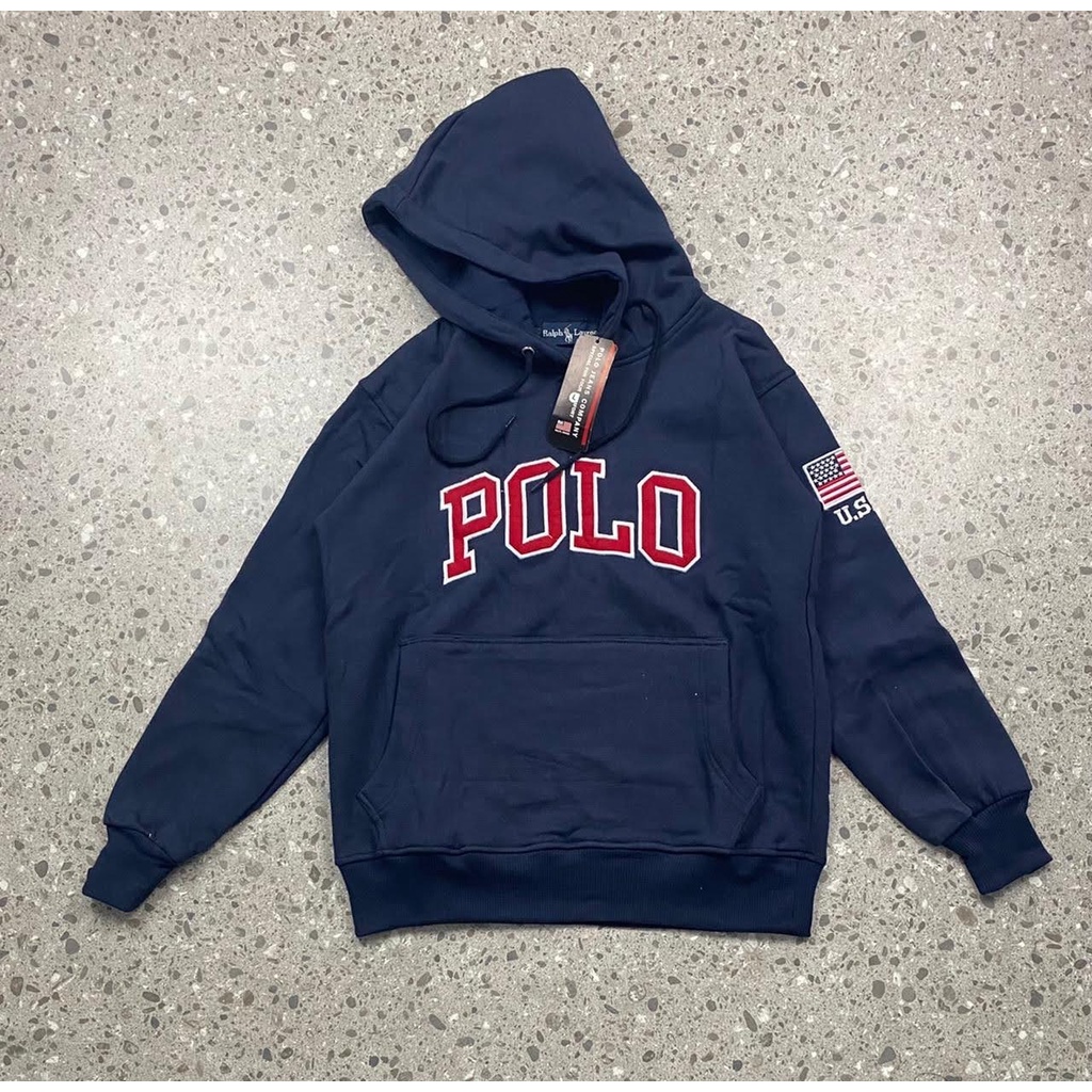 Jaket sweater hoodie Polo Usa (Bordir) Pullover Escuela Nevy | Hoodie | Jacket Pria | Hoodie Unisex