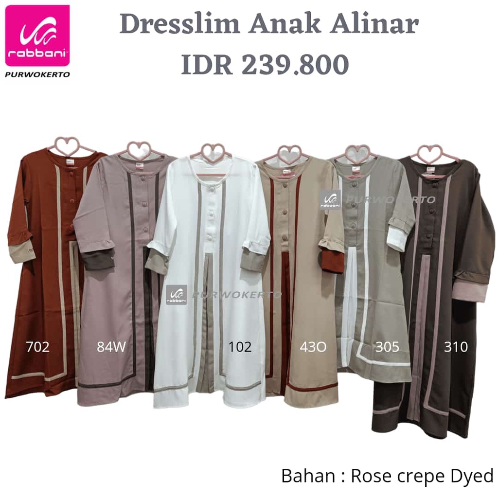 [GAMIS ANAK] SARIMBIT SARANG RABBANI ALINAR / DRESSCUTE SARIMBIT SARANG ALINAR  RABBANI