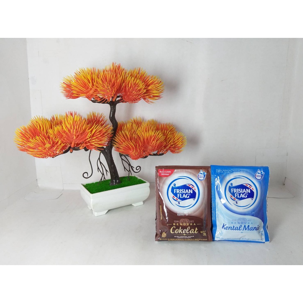 Susu Kental Manis - FRISIANFLAG Susu Bendera Sachet 38gr Rasa Coklat Putih 1 Renceng Isi 6 Sachet Original