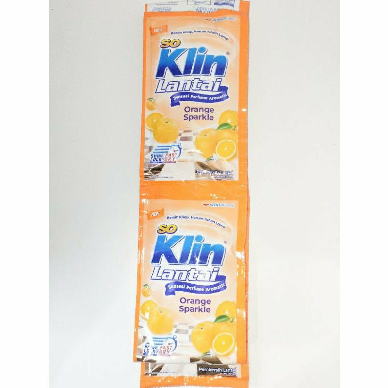 Soklin Lantai 25ml Sachet 1reneng 12Sachet / Soklin Lantai / Rencengan orange