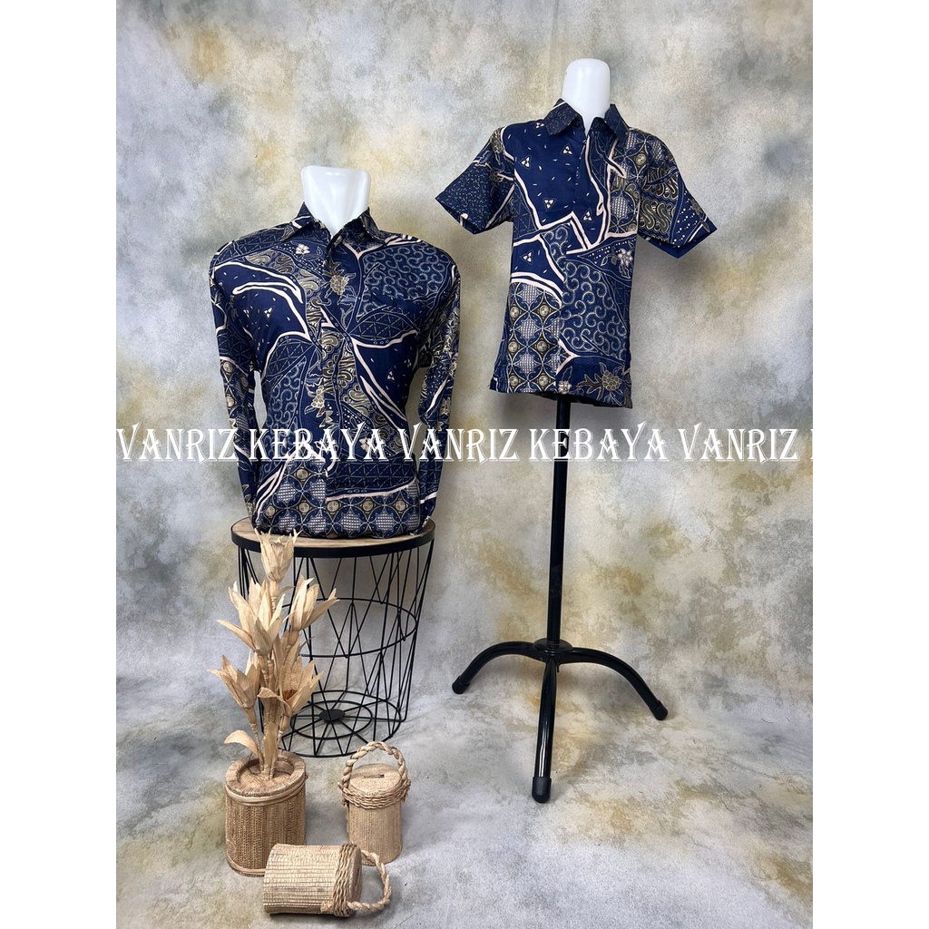 Vanriz Kebaya-Kemeja Pria Lengan Panjang Couple Anak Lengan Pendek