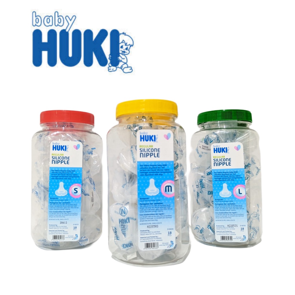 1 TOPLES HUKI Nipple DOT Silicone Reguler Dan Ortodentic ( 1 TOPLES ISI 18pcs )