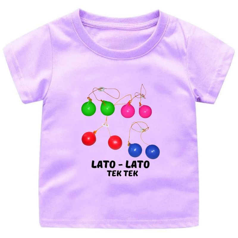 ATASAN KAOS ANAK CEWEK/COWOK VIRAL LATO-LATO TEK TEK KEKINIAN.USIA 1-12TAHUN