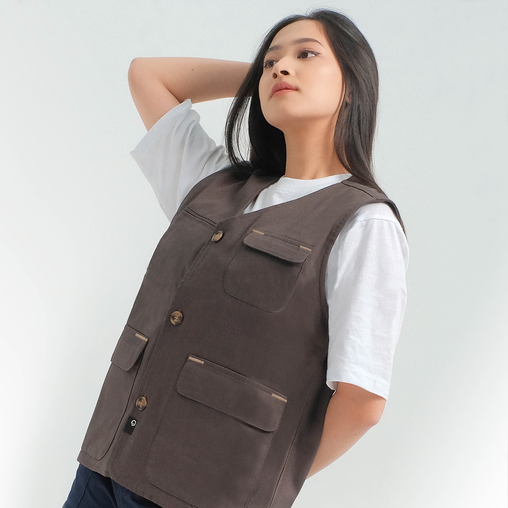 ORCA - Plait Chore Vest, Grey