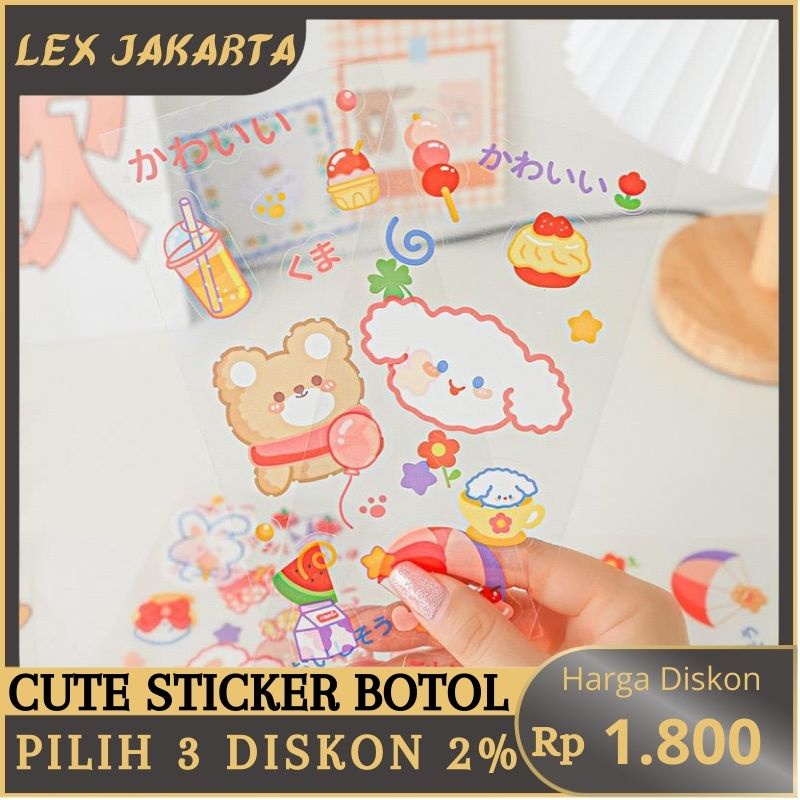 LEXJAKARTA  Cute Sticker Sticker Momo Aesthetic Stiker Buku Diary Tumpr Botol Lucu Stiker Decor Sticker Case