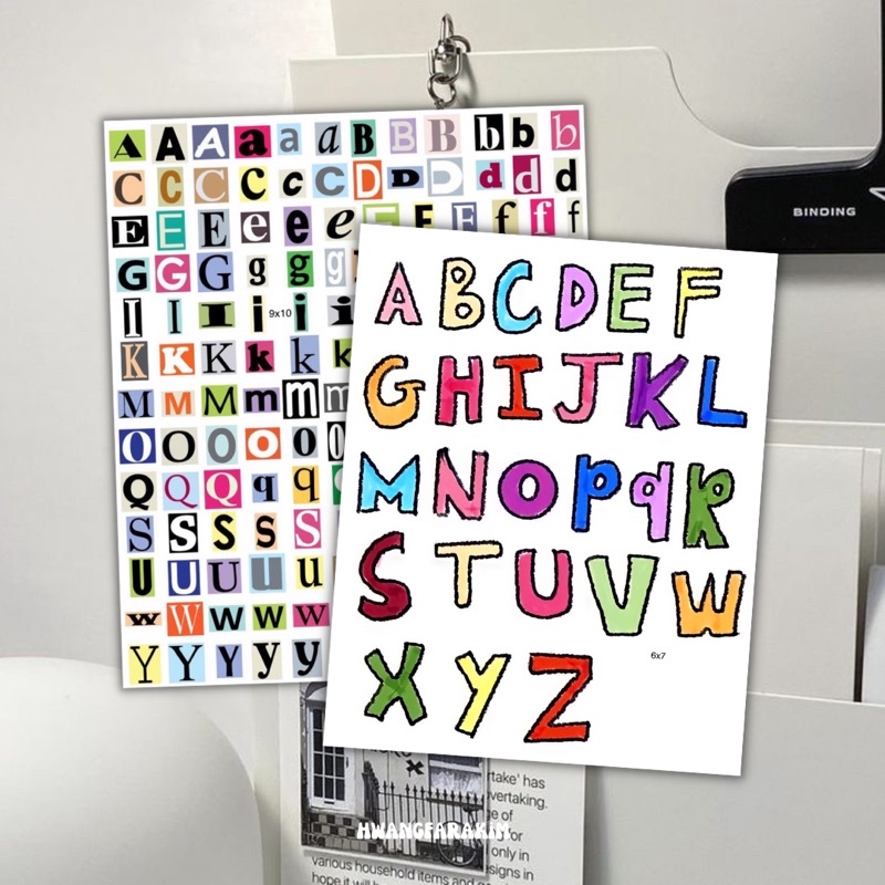 MINI STICKER DECO ALPHABET huruf