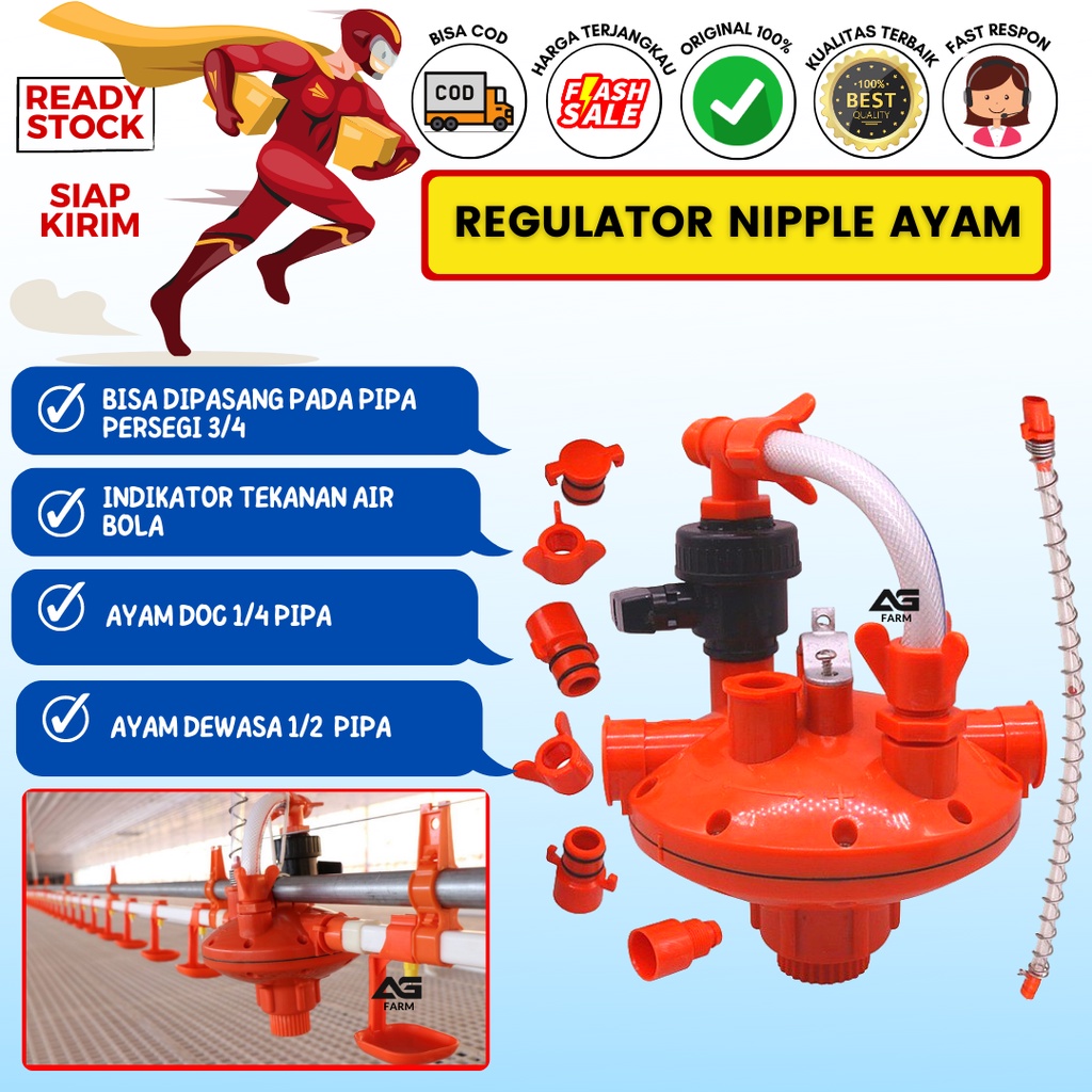 Regulator Nipel Minum Unggas Ayam Puyuh Bebek