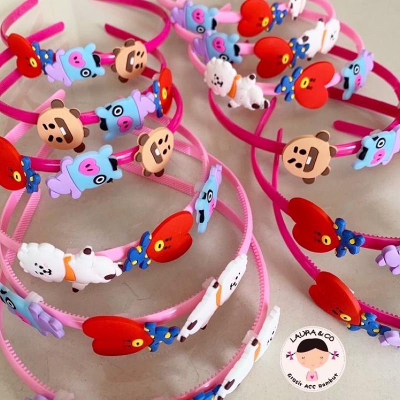 BANDO BANDANA BTS SILICON 6PC GROSIR LUSINAN LAPIS KARET CINNAMOROLL SANRIO MELODY