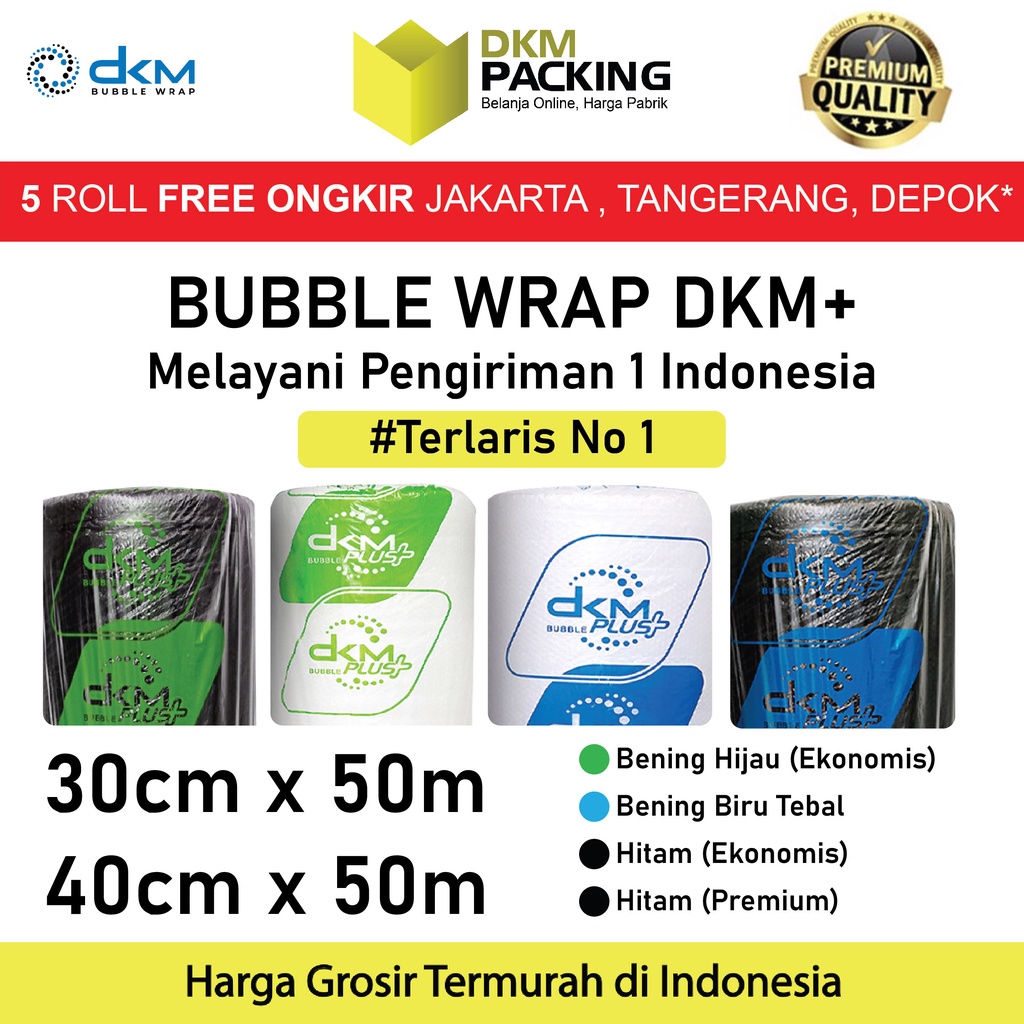 

Plastik Bubblewrap DKM PLUS 50 Meter Bubble Wrap TERMURAH DI INDONESIA