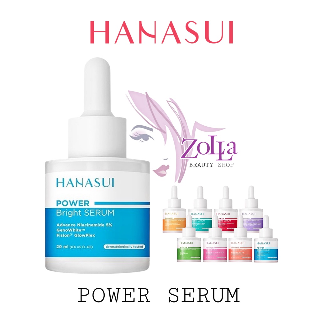 HANASUI POWER SERUM ALL VARIAN - BPOM - POWER SERUM HANASUI - ACNE BAKUCHIOL BARRIER BRIGHT EXPERT MINI PORE PEELING POST ACNE - SERUM WAJAH - SERUM MUKA HANASUI MURAH