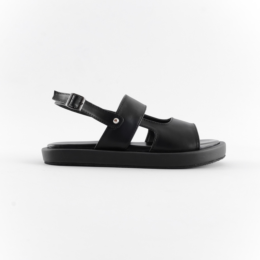 Sandal Wanita - Gianina / Zaida Black Platform Sandals