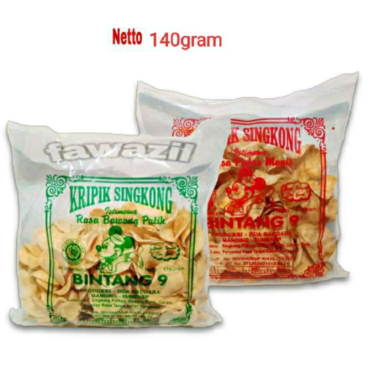 

も Netto 140g Kripik singkong bintang sembilan 9 Cemilan Keripik Singkong Khas madura- Keripik Enak ゞ