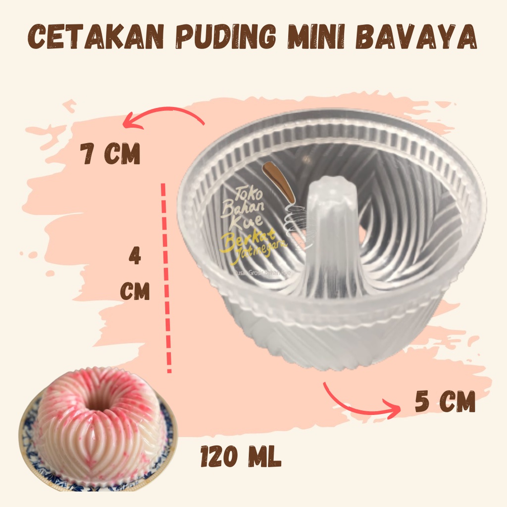 CETAKAN PUDING MINI TINGGI 4 CM / CETAKAN PUDDING ISI 12 PCS