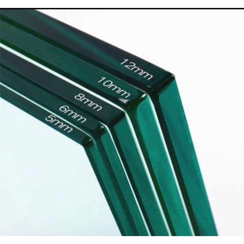 kaca polos 5mm 8mm 10mm 12mm non tempered (per 0,10 m²)