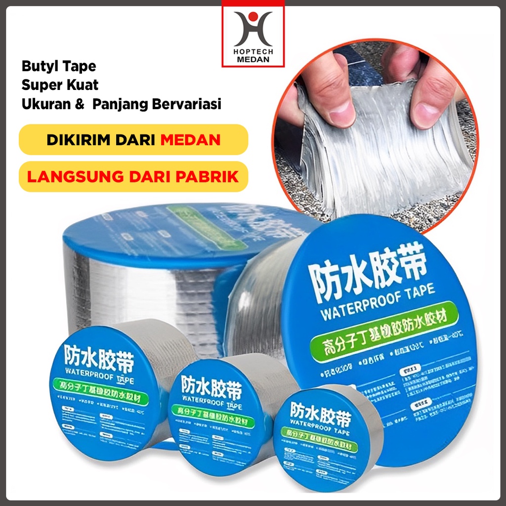 Lakban Anti Air Bocor Lem Super Waterproof Aluminium Foil Tape Anti Bocor Butyl