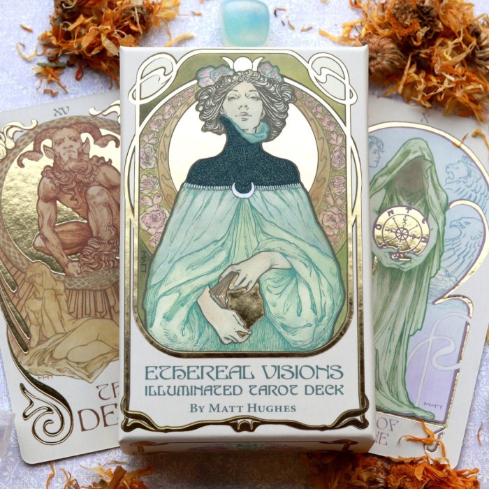 Kartu Ethereal Visions Illuminated Tarot Tarot Deck By Matt Hughes