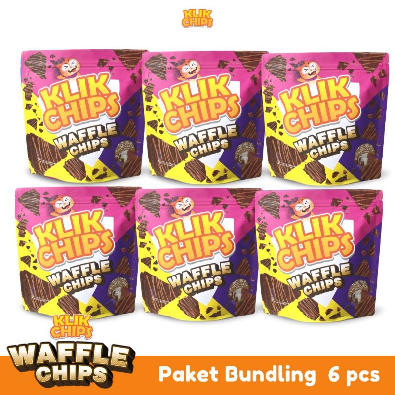 

KLIKCHIPS WAFFLE CHIPS 6 PCS DOUBLE CHOCO MILK