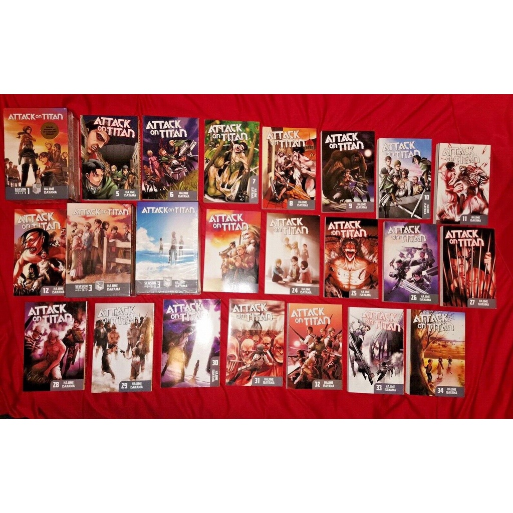 [INDONESIA] BUKU KOMIK ATTACK ON TITAN FULL SERIES PLUS STIKER - SHINGEKI NO KYOJIN - MANGA HAJIME ISAYAMA [ORIGINAL]