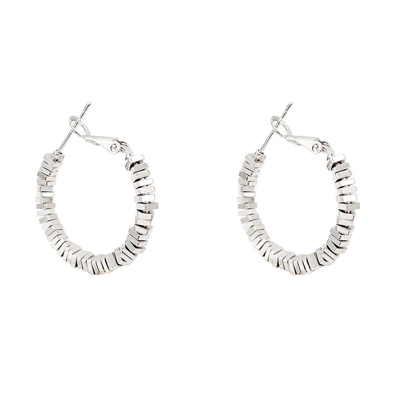 925jarum Perak Jarum Sederhana Berlebihan Anting-Anting fashion Wanita Anting hoop