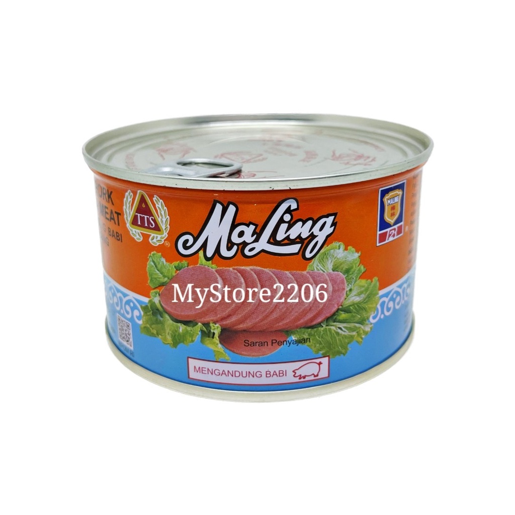 Daging HAM MaLing merek TTS / HAM MaLing ukuran besar (397 gram) / Maling Canned Pork Luncheon Meat