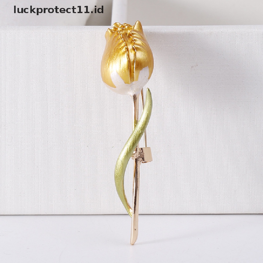 /Fashion Hot// Fashion// Baru Enamel Tulip Bros Untuk Wanita Bunga Pernikahan Kantor Pesta Bros Pin Hadiah.