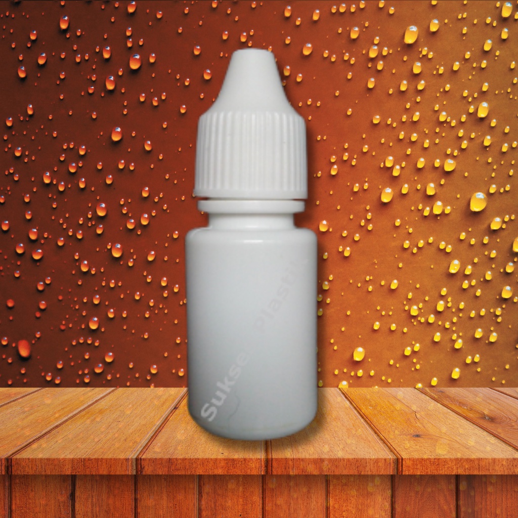 (100 pcs) BOTOL TETES  BOTOL PLASTIK BOTOL LDPE BOTOL TETES MATA BOTOL OBAT 15 ml PUTIH SUSU