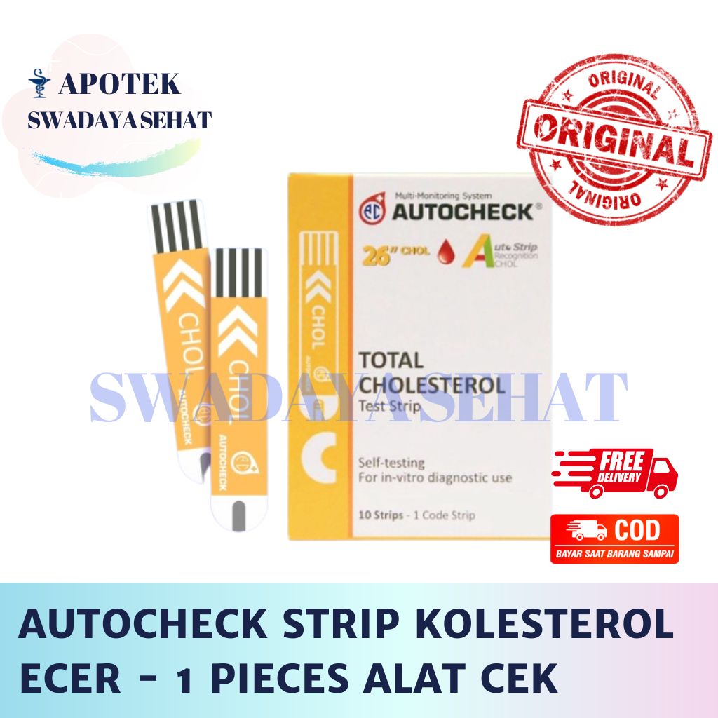 AUTOCHECK STRIP Kolesterol Asam Urat Gula Darah Ecer - Auto Check Alat Cek Strip Satuan