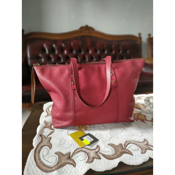 Tas Fossil.Tote Red Velvet (preloved)