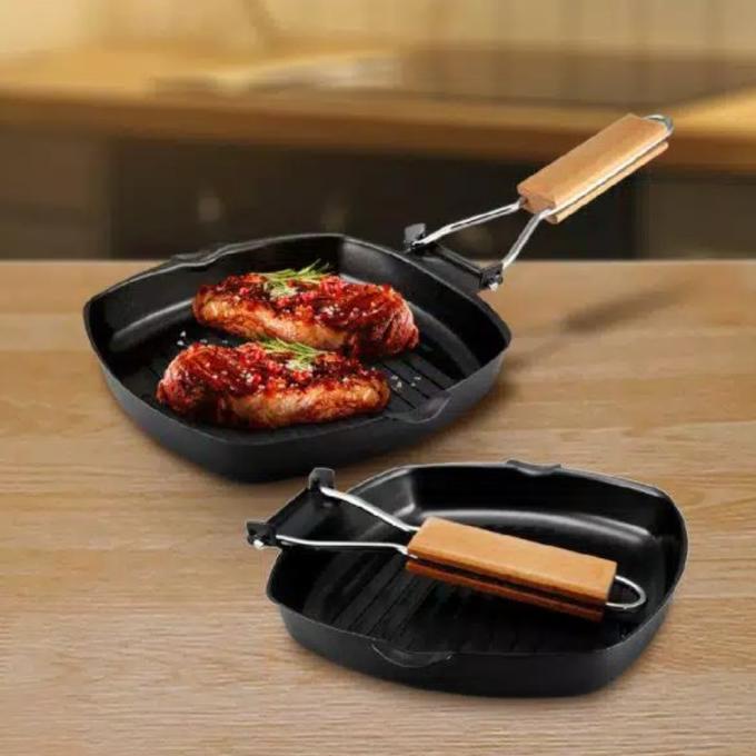 HOTLIST MASPION Maslon Yasuki Grill Pan Panggangan Anti Lengket 20 cm