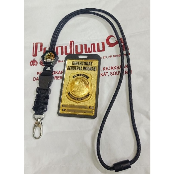 

Lanyard tactical imigrasi name tag free design