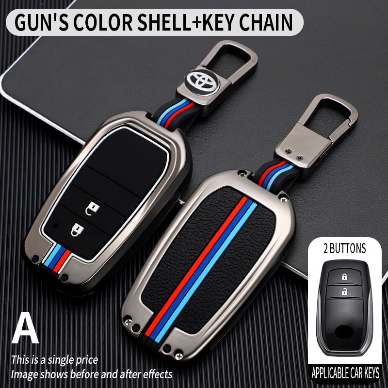 Case Kunci Mobil Bahan Zinc Alloy Silika Gel Untuk Toyota Hilux Revo New Innova Camry 2.0 2.5 Hybrid Fortuner 2015-2018