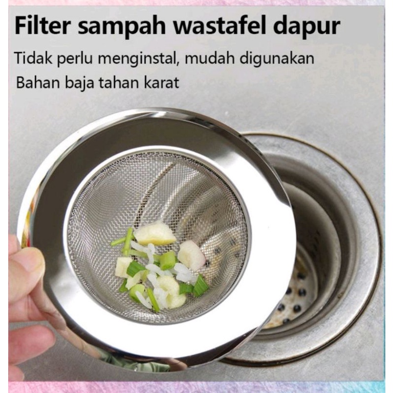 SARINGAN WASTAFEL JALA STAINLESS FILTER BAK CUCI PIRING SALURAN AIR