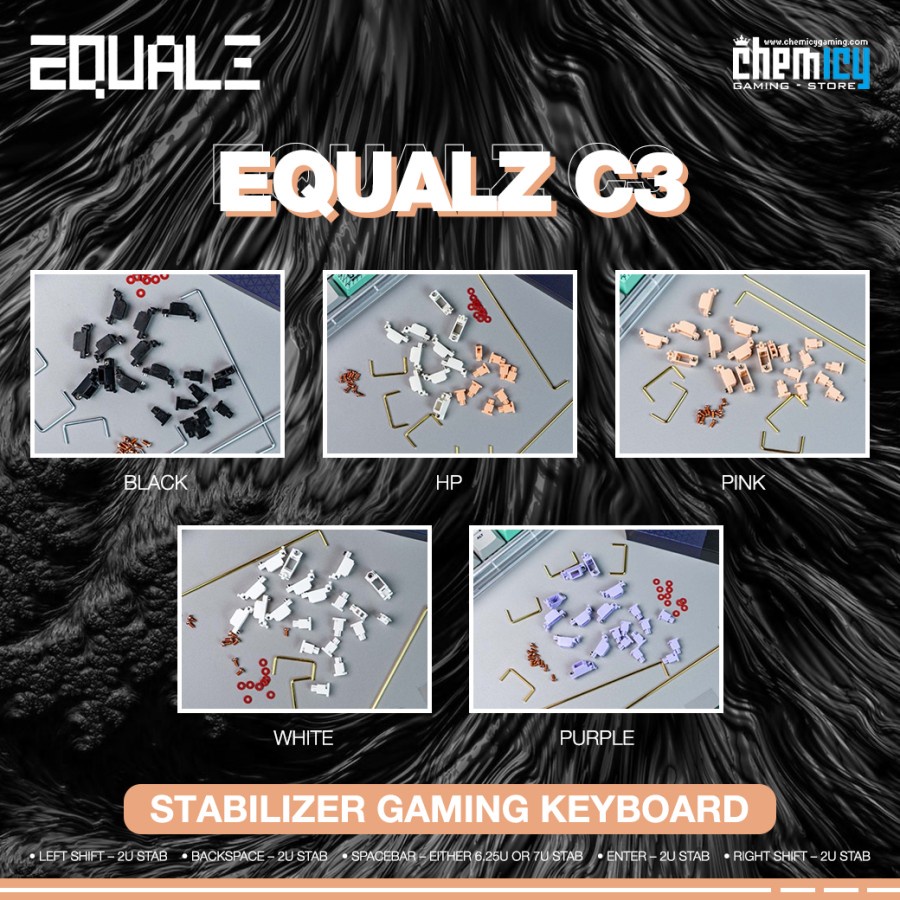 Equalz C3 Screw in PCB Stabilizer Ver.3 For Mechanical Keyboard