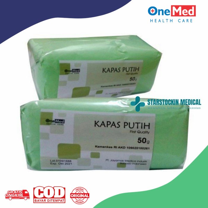 Jual Kapas Putih Onemed Pembalut Luka Rol Gulung Gram Shopee Indonesia