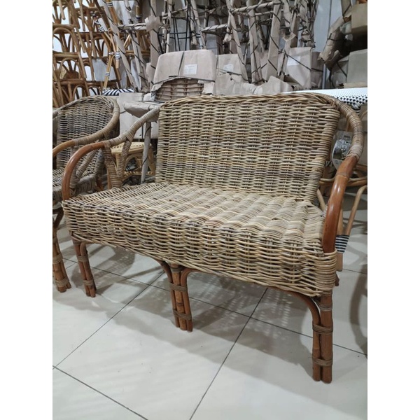 Ready Sofa Duduk Rotan Asli Kualitas Eskpor sofa Single