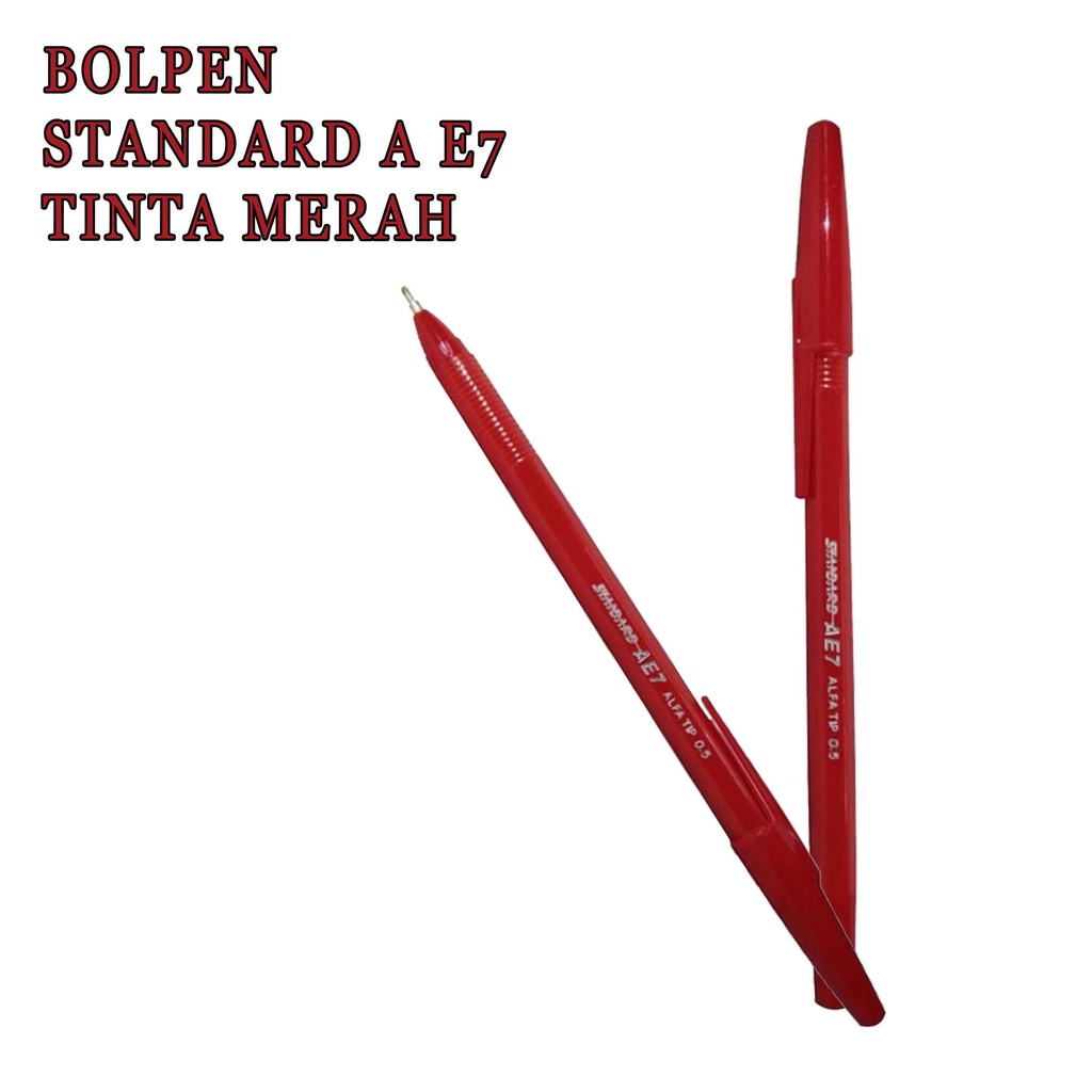 Pulpen * Bolpen Standard AE7 * Tinta Hitam &amp; Merah * 1pcs