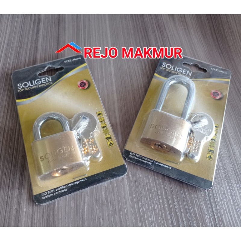 gembok kuningan soligen 40mm