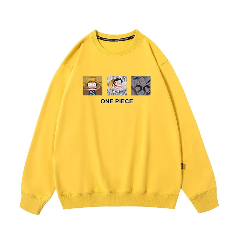 One Piece D.Luffy Embrrassing Sweatshirt Basic II Sweater Crewneck Print DTF II Sz M - XL Anak &amp; Dewasa ( Pria &amp; Wanita )
