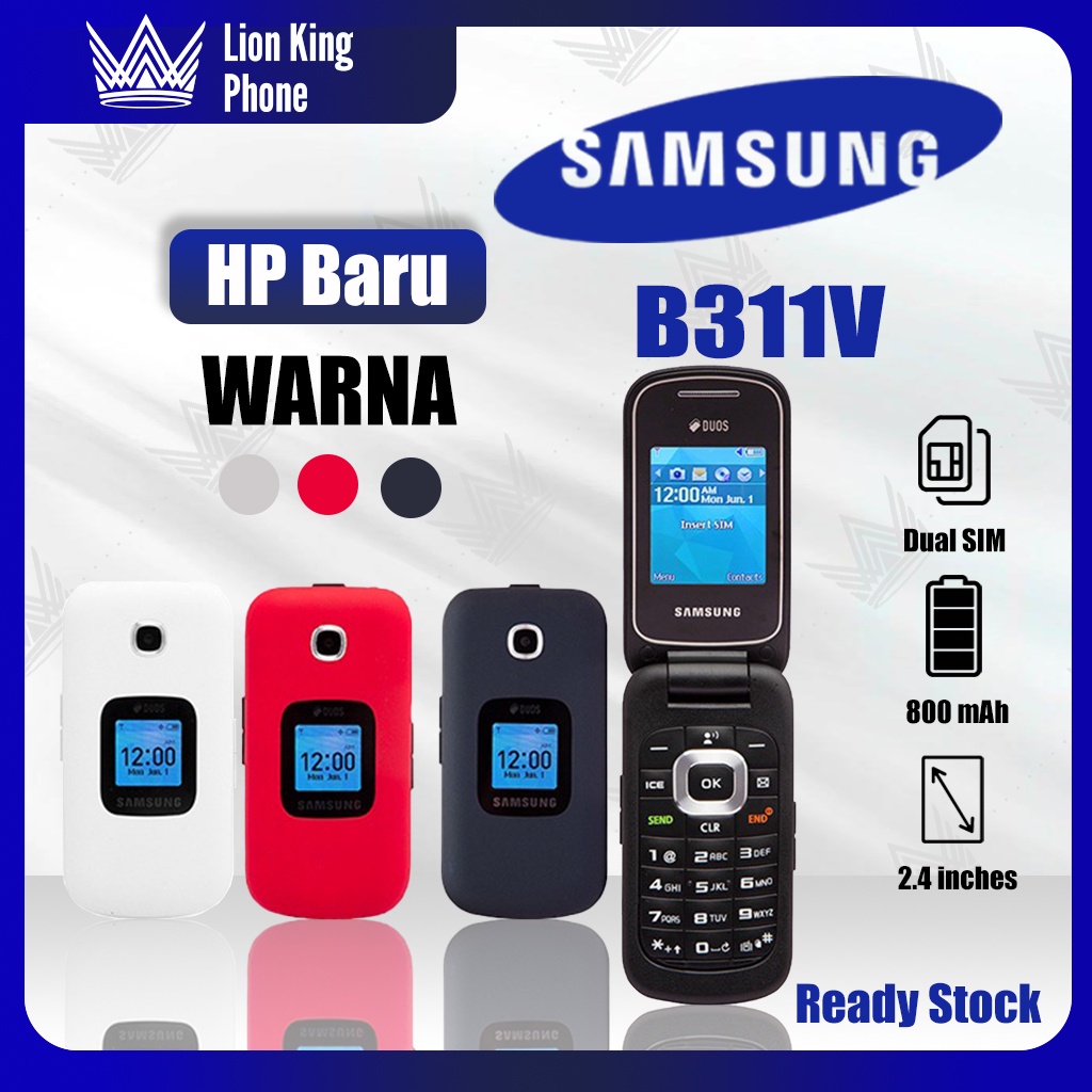HP SAMSUNG LIPAT GM-B311V DUAL SIM HP SAMSUNG B311 2G GSM Phone Dual kartu kunci telepon Ponsel untuk lama