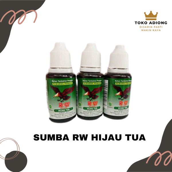 

PEWARNA MAKANAN RAJAWALI 30 ML / PEWARNA RAJAWALI - HIJAU TUA RW