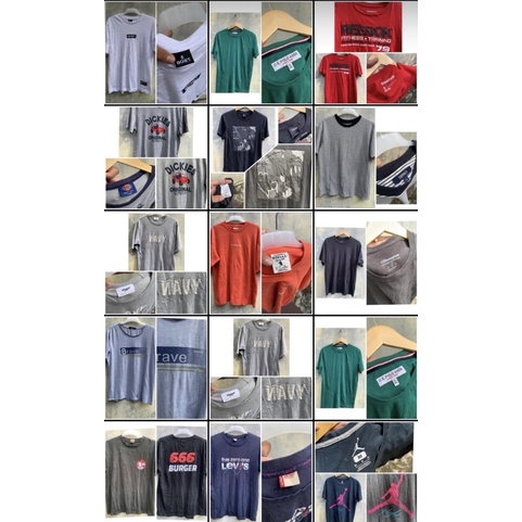 borongan kaos oblong katun