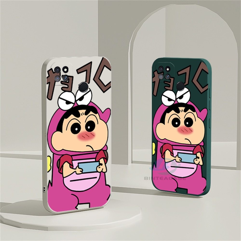 Realme 10 C35 C21Y C25Y C21 RealmeC11 C25 C17 C15 C12 C3 C2 Realme 8i 7i 5 5i 6i 6 Pro 7 Pro Crocodile Coat Crayon Shin-chan Casing Handphone Silikon Lembut Binteacase