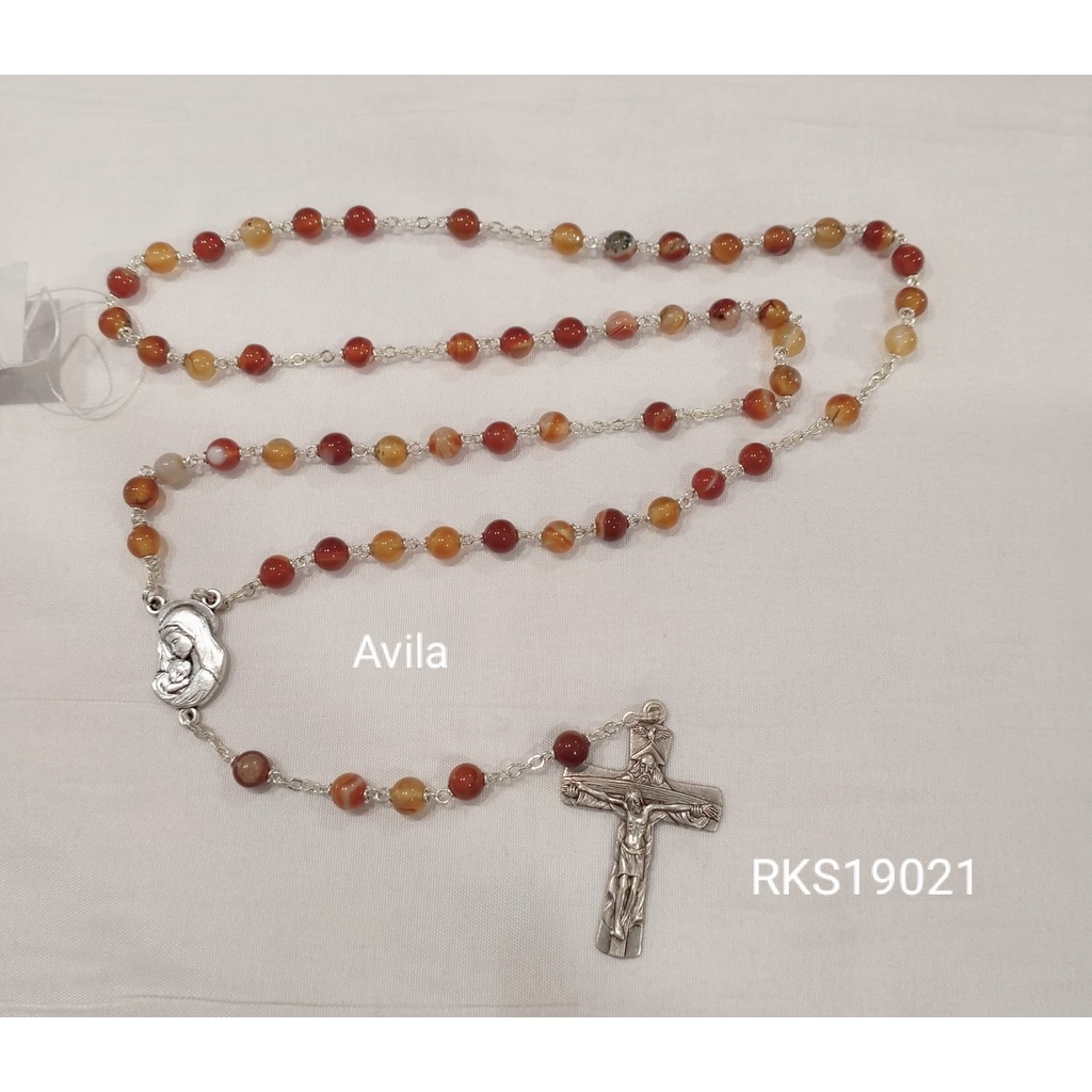 Rosario Carnelian 6mm Italy Katolik