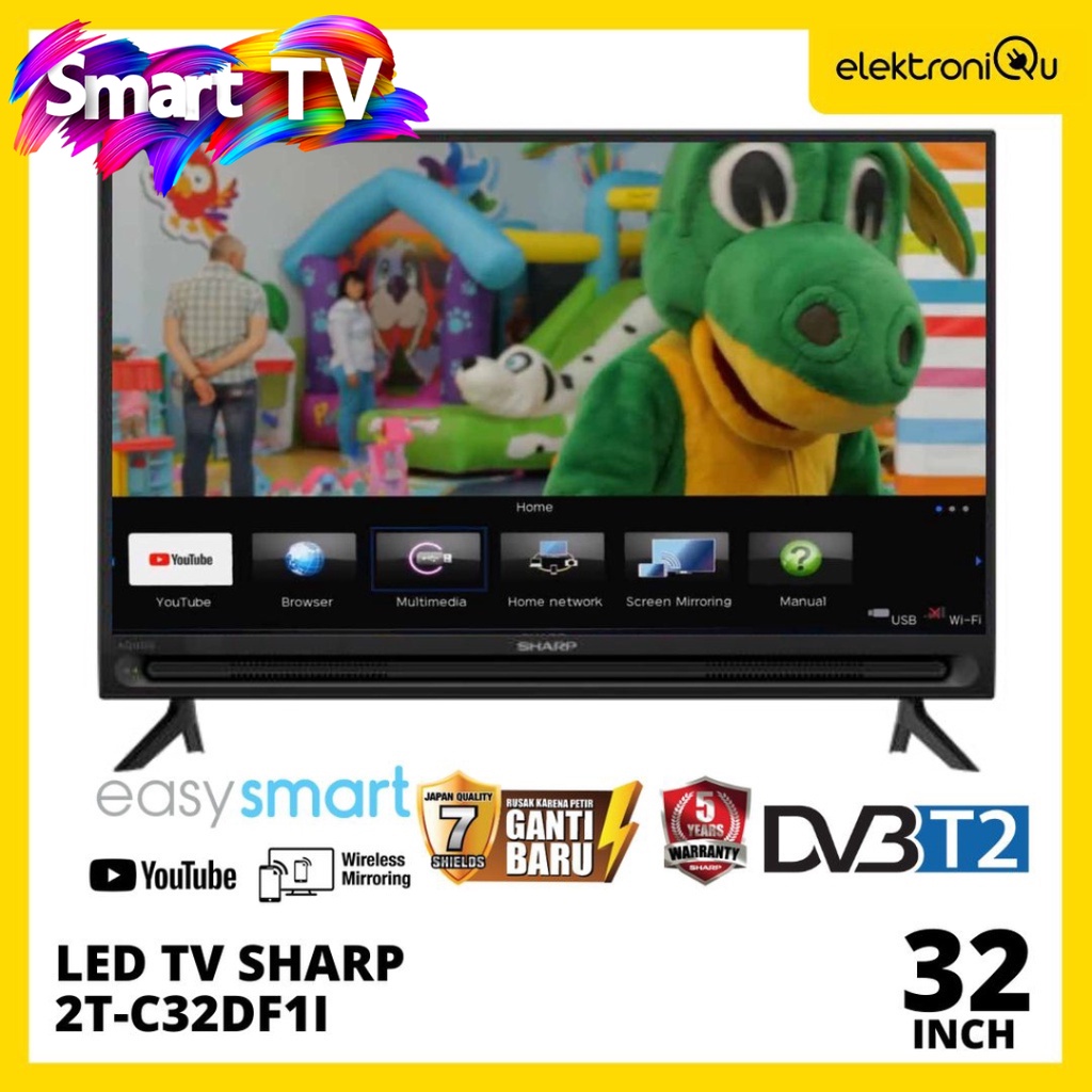 Jual Promo Led Tv Sharp 2t C32df1i Smart Tv Sharp 32 Inch Hd Ready Hdr New 2022 Shopee Indonesia 5373